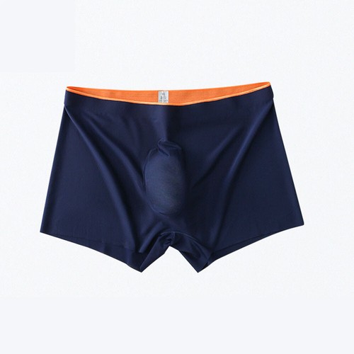 Mens Underwear Boxer Briefs Ice Silk Shorts Panties Bulge Pouch Underpants Solid - Picture 17 of 26