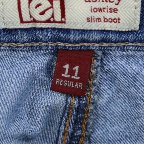 Women's 2014 LEI Jeans Ashley Low Rise Boot Cut Distressed Size 11 JR (32x30) - Bild 4 von 11