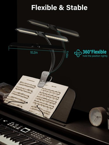 64 Led Rechargeable Music Stand Light Folding Clip On Piano Lamp Portable P - Picture 5 of 6