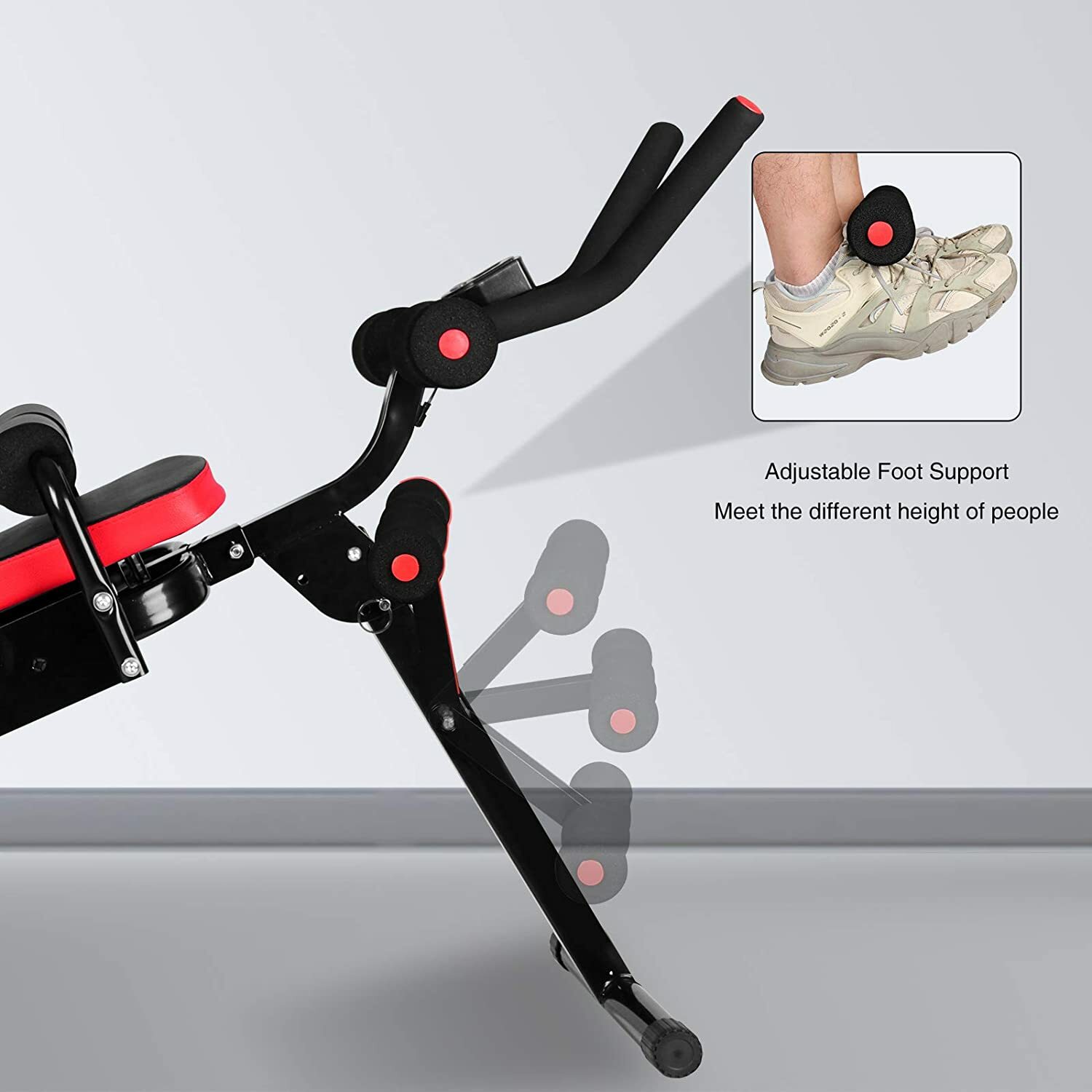 Ab Exercise Bench Abdominal Workout Machine Foldable Sit Up Full Body Equipment - Picture 4 of 9