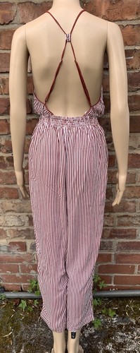Cooperative Urban Outfitters Backless Striped Jumpsuit Ladies Sz M - Picture 5 of 10
