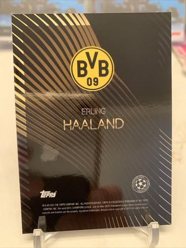 2020-21 TOPPS UEFA ERLING HAALAND UCL KNOCKOUT BVB ON DEMAND SET CARD 31 PR 9072 - Picture 2 of 2