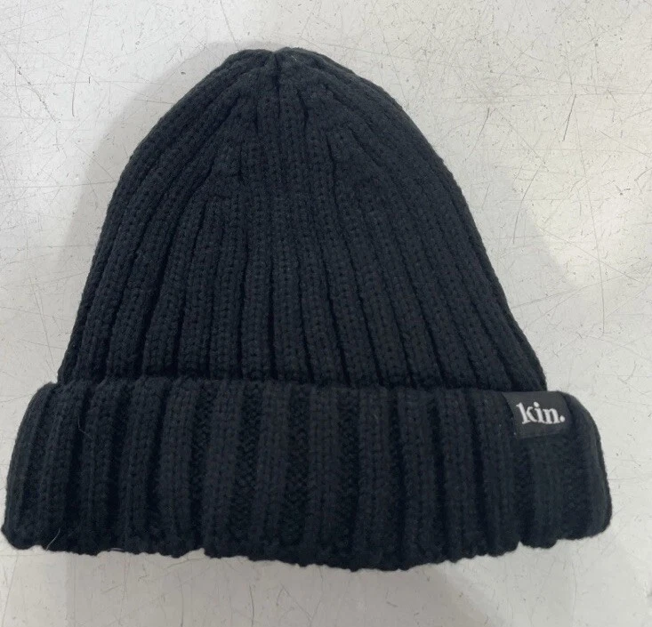 Gorro corto forrado satinado a rayas negro  Foto 3 de 4