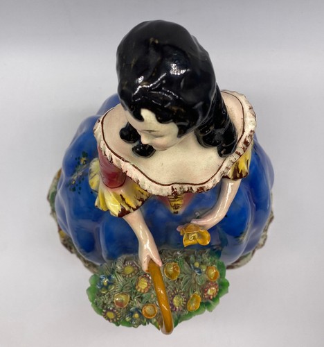 Vintage 14 Inch Porcelain Lady Figurine Large Made In Italy - Picture 9 of 12