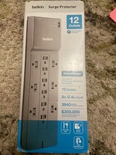 Belkin Pivot Plug Surge Protector 12 Outlets 8 ft Cord 3940 Joules Gray NEW