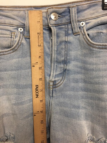 Pantalones de mezclilla ajustados de tiro alto Forever 21 para mujer talla 24 lavado ligero desgastado - Imagen 8 de 18