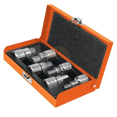 Truper JPH-1/2X6M Set of 6 square sockets 1/2'' hex tip mm, metal case