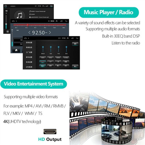 9'' Android 10.0 2+32GB Stereo Radio GPS Navi For Ssangyong Kyron Actyon 2005-13 - Picture 8 of 11