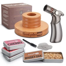 Cocktail Smoker Kit with Torch, Old Fashioned Smoker Kit with 4 Flavors Wood ...