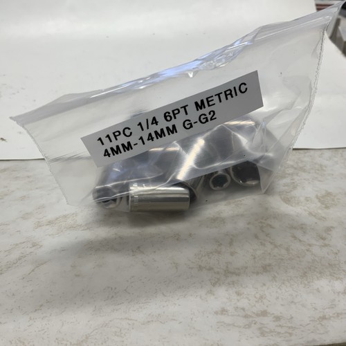 Craftsman 1/4 drive 6pt metric sockets - 11pc, "G/G2", 4-13mm, USA - Picture 8 of 8
