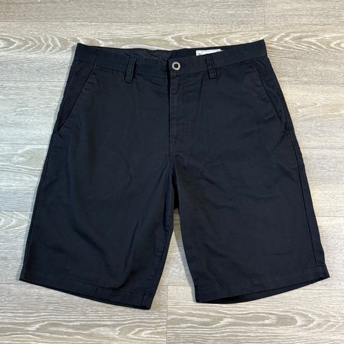 Volcom Frickin Modern Chino Shorts Mens Size 34 Black Casual Skater - Picture 2 of 11