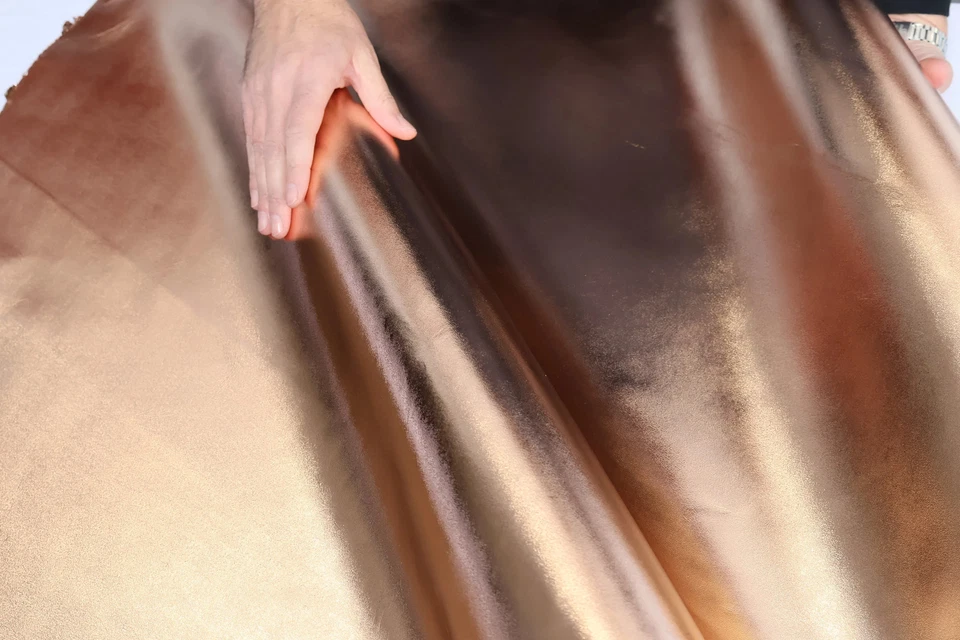 Cuero metálico vegetal de vaca, hojas de cuero genuino de vaca grueso 1,9 mm//3,75 OZ Foto 3 de 4