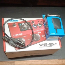Boss VE-22 Vocal Performer Vocal Multi-Effects Red Compact USB-C Audio Interface