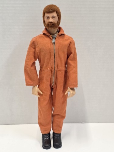 1964 Hasbro GI Joe Red Flocked Life Like Hair And Beard Orange Jump Suit  - Picture 1 of 10