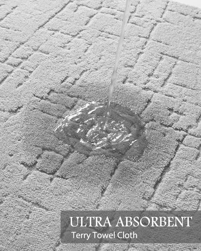 -Bath Mat-Super Absorbent Quick Dry Bathroom Floor Mats-Rubber Backing Washab... - Picture 3 of 7