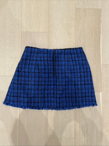 Alice Olivia Tweed blau Minirock Gr. 12 Neu ohne Etikett - Bild 2 von 2