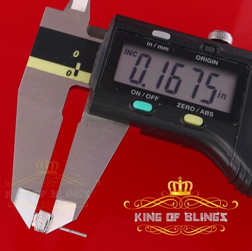 Pendiente cuadrado blanco diamante de plata de ley 925 de 0,05 quilates para hombre/mujer - Imagen 9 de 12