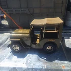 Tonka Jeep G-452-8 Military Diecast Metal Green Car