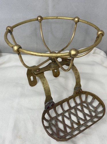Viktorianischer antiker Bronze Messing Krallenfuß Bad Seife & Schwamm Halter oder Wandhalterung