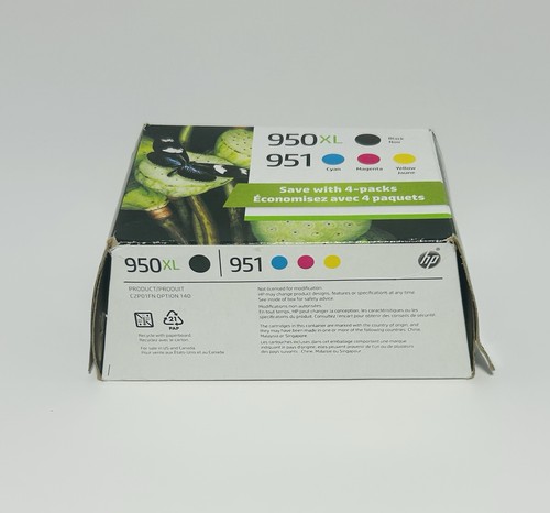 2026 HP 950XL/951 Wkłady atramentowe 4-pak EXP 12/2026 C2P01FN *zapieczętowane* - Zdjęcie 6 z 11