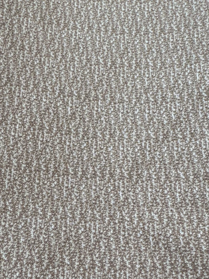 Vintage Brown & Beige Houndstooth Fabric 19x44 Inches Cotton - Image 4 of 4