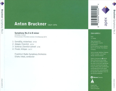 Bruckner: Symphony 3：未開封CD BRUCKNER: SYMPHONY NO. 3 NEW CD | eBay
