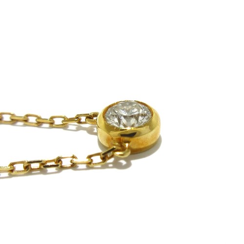 Auth Orefice(JEWELRY ATELIER OREFICE) - 18K Yellow Gold Diamond Necklace - Picture 8 of 9