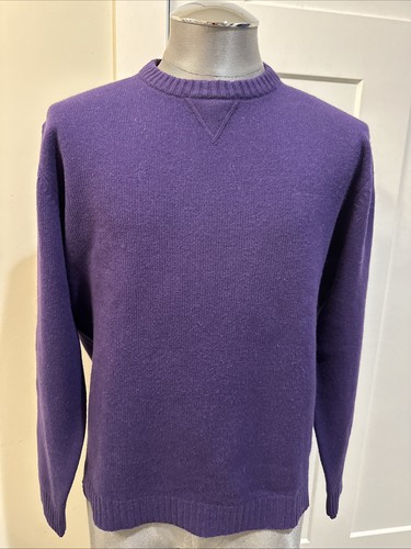 Orvis Signature Collection Purple Mens M Lambswool Cashmere Crewneck Sweater - Picture 1 of 7