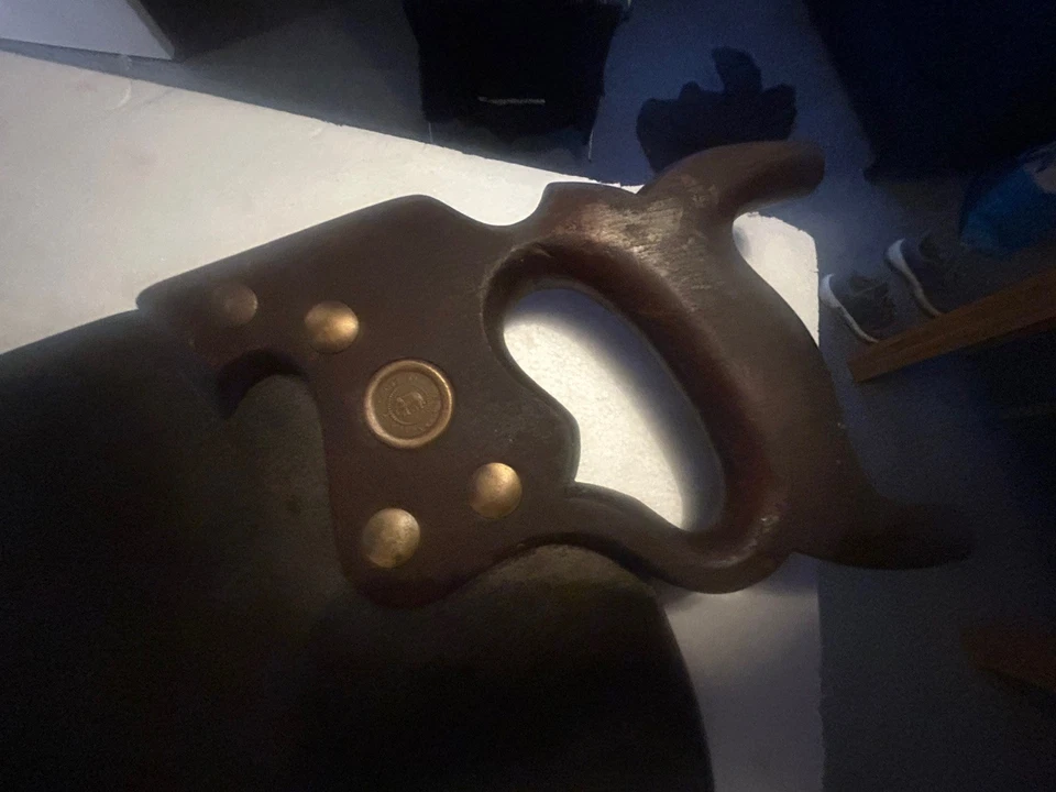 Vintage W. Tyzack Sons & Turner Sheffield saw 26” 5tpi 1920s - Image 4 of 4