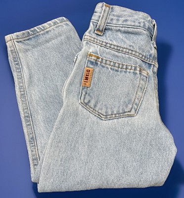 VTG 80 s Gitano Kids Jeans Light Wash High Waist Tapered Jeans Retro Tagged 4R