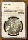 1884O Morgan Dollar NGC MS65