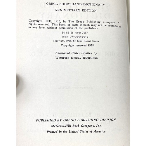 Gregg Shorthand Dictionary Anniversary Edition Hardcover 1930s Revised 1958 - Picture 3 of 7