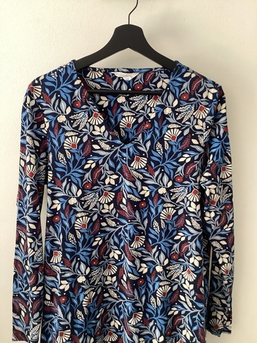 Gorgeous Ladies Seasalt Cornwall Blue Floral Sea Cruise Tunic, UK Size 14, Good - Imagen 3 de 4