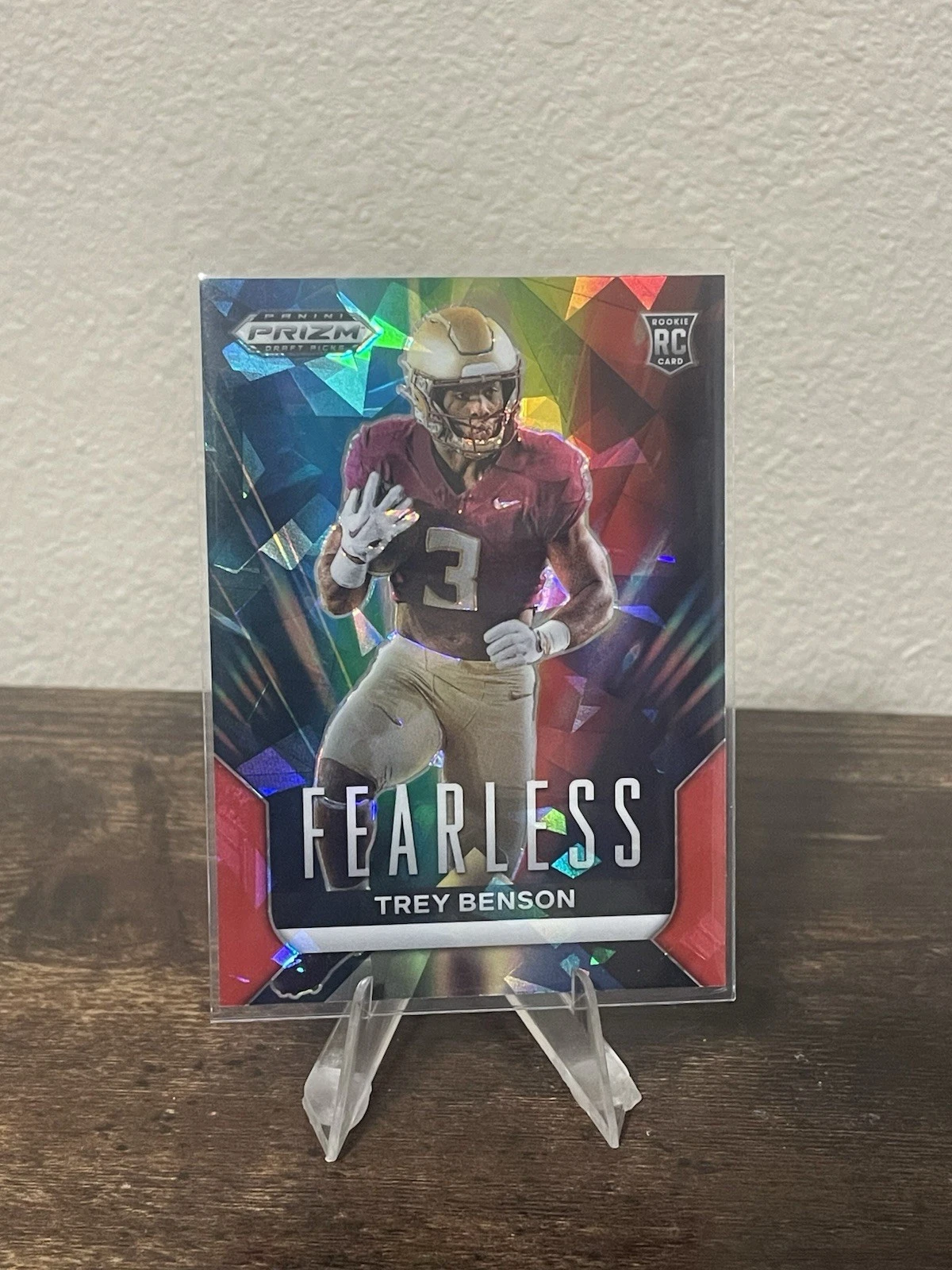 Trey Benson Panini Prizm Draft Picks Fearless #FTB Red Ice