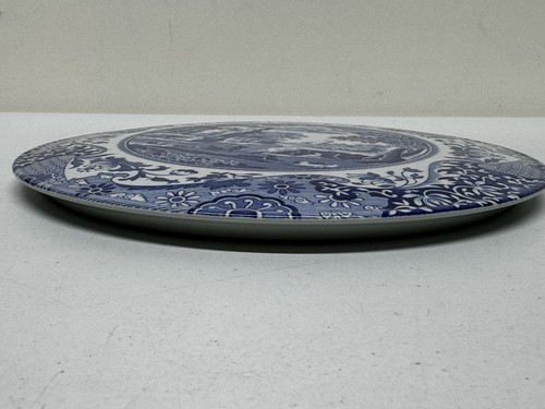 Spode blau-weiß italienischer runder Kuchen-/Tore-/Käseteller 25 cm Durchmesser NEU - Bild 7 von 14