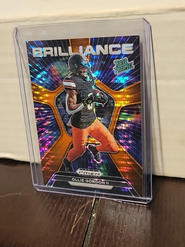 2024 Prizm Draft Picks Brilliance Orange Pulsar /49 Ollie Gordon II Dolphins RC - Picture 6 of 10
