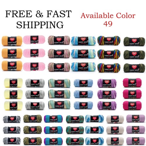 Red Heart Super Saver Yarn - 3 Pack Yarn - Acrylic - Knitting/Crochet 364 Yards