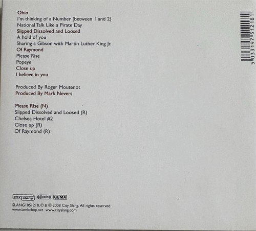 LAMBCHOP - OH (Ohio) Deluxe 2 x CD Digipak 2008 City Slang Exc Cond! - Picture 2 of 2