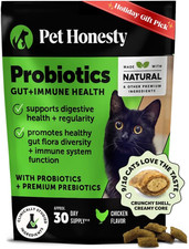 Cat Probiotics Chews for Digestive and Immune Health - 30-Day Supply