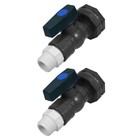  2 Sets 3/4 Inch Rain Barrel Spigot Kit Water Barrel PVC Garden Diverter Kit