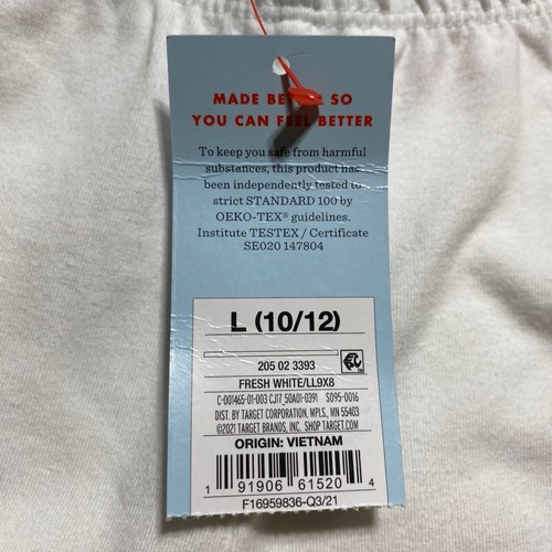 Cat & Jack Girls Tough Cotton Pull On Capri Leggings Size Large 10/12 White - Picture 10 of 10
