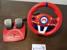 Hori Mario Kart Racing Wheel Pro Mini  Pedals Nintendo Switch NSW-204U Used 