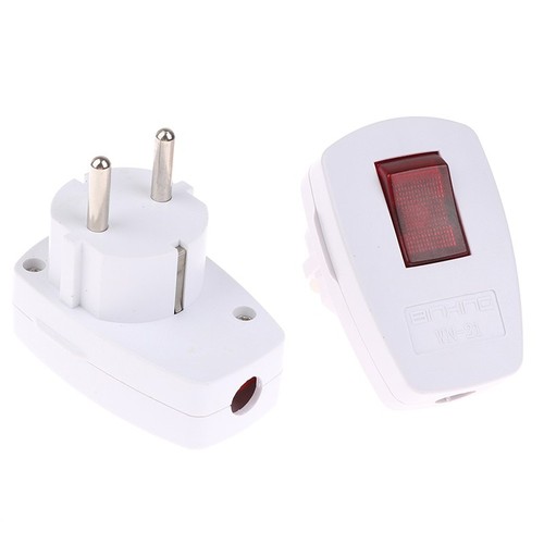 1Pc Allemagne Type F Prise d'alimentation Recâblable avec LED Interrupteur Indicateur Détachable P-yg - Photo 9/12