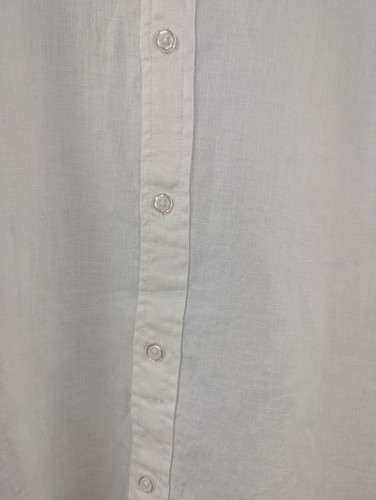 Quince Men's 100% European Linen Long Sleeve Shirt White Top Large - Picture 8 of 14