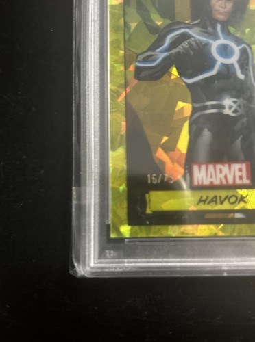 2024 Marvel Sapphire Havok Yellow Topps Chrome #138 PSA 10 GEM-MT /75 - Picture 5 of 11