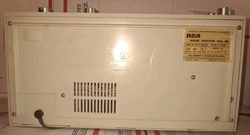 RCA RZC375W Solid State AM/FM/TV Radio W/Braille For Visually Impaired TESTED - Picture 3 of 5