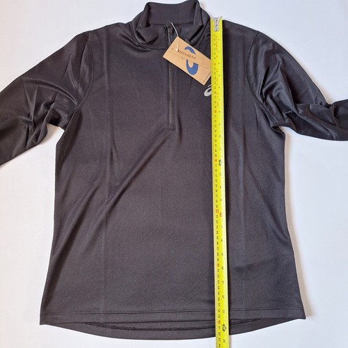 ASICS CORE LS 1/2 ZIP TOP Women's Size 10 Black – Recycled Polyester Running Top - Picture 15 of 18