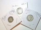 1903-O 1909-O 1903-O Barber Head 90% Silver Dimes Lot of 3 #61