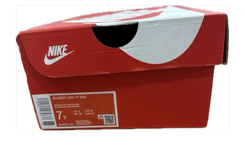 Nike Blazer Low '77 GS White Black Boys Size 7 Y  Brand New DA4074 101 - Picture 7 of 7