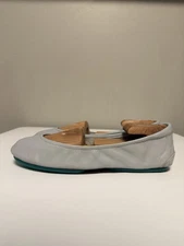 Tieks by Gavrieli Feather Gray Leather Ballet Flats Women's US 9